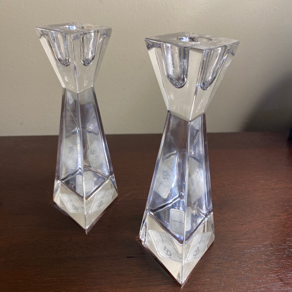 Lenox Other - Lenox Pair of 6” Lead Crystal Candlestick Holders made in Slovenia